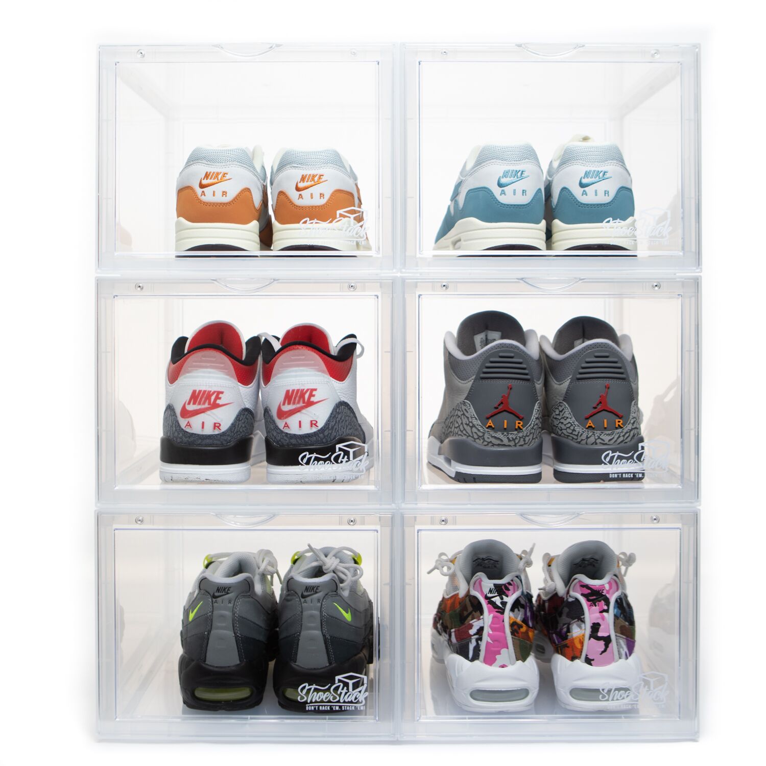 x6 stack front drop shoe box